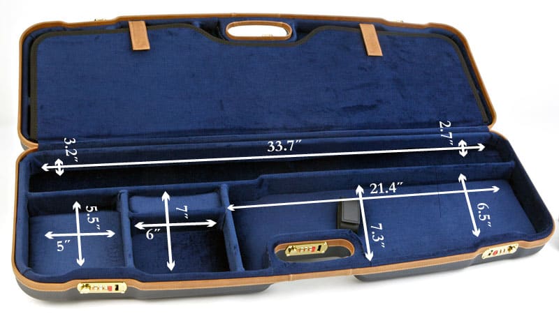 Negrini Shotgun Cases - 1622LX/5136 Two Gun Case - Internal dimensions