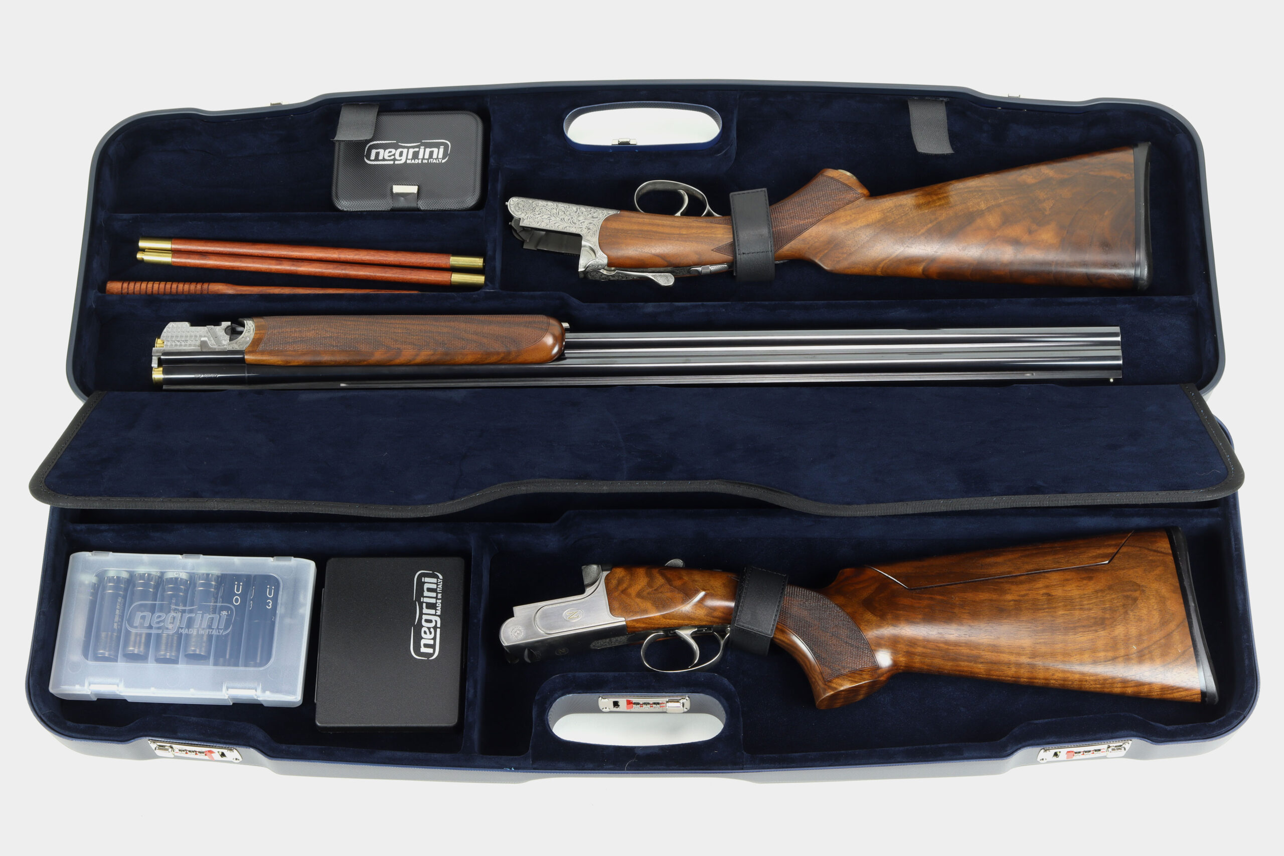Two Shotgun Travel Cases | Negrini 1622 2F Series | Negrini Luxury