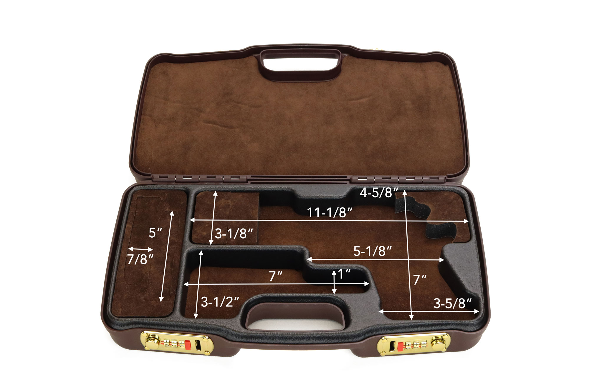 Negrini 2039iR Brown Pistol Hard Case