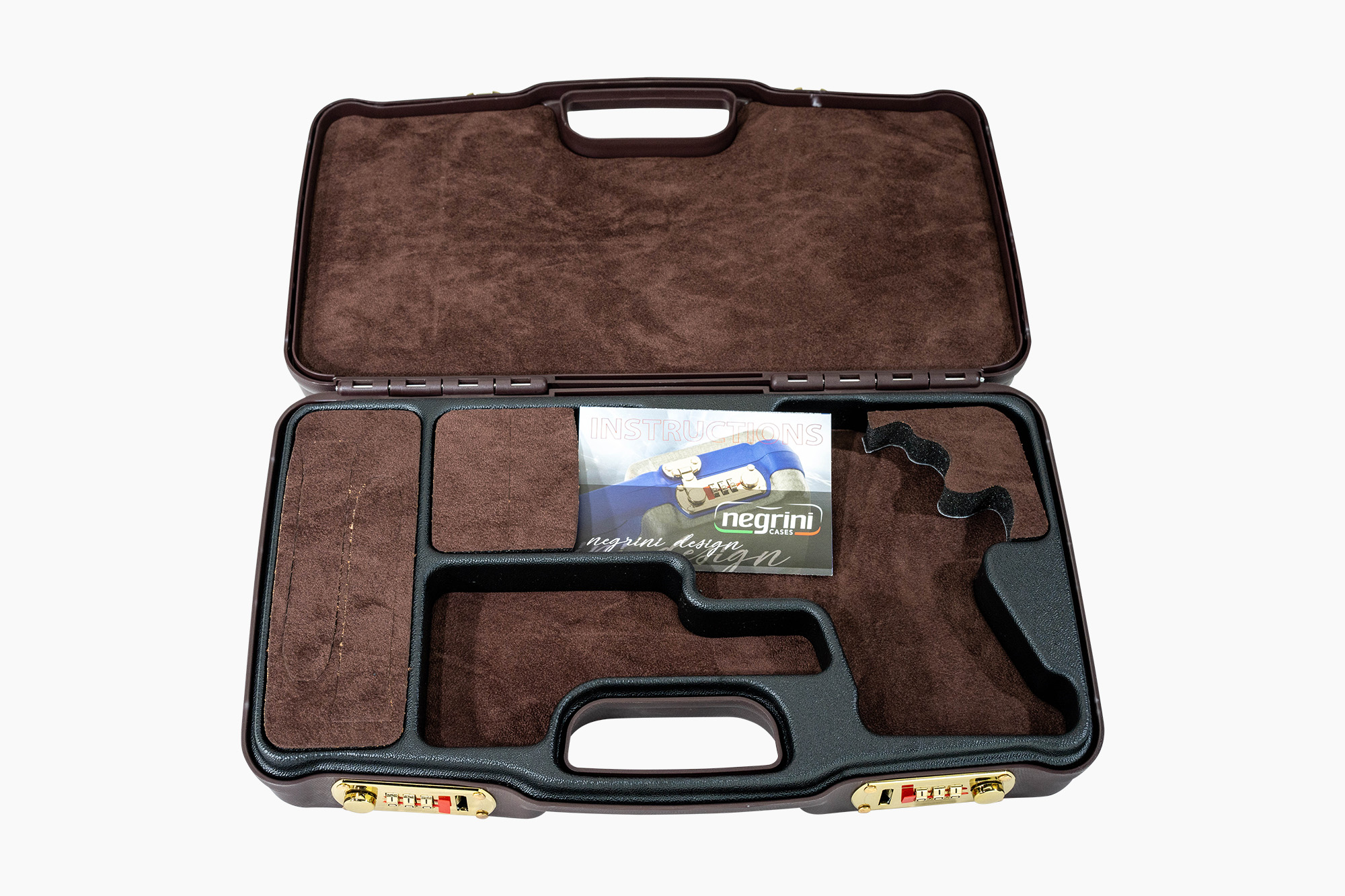 Negrini 2039iR Brown Pistol Hard Case