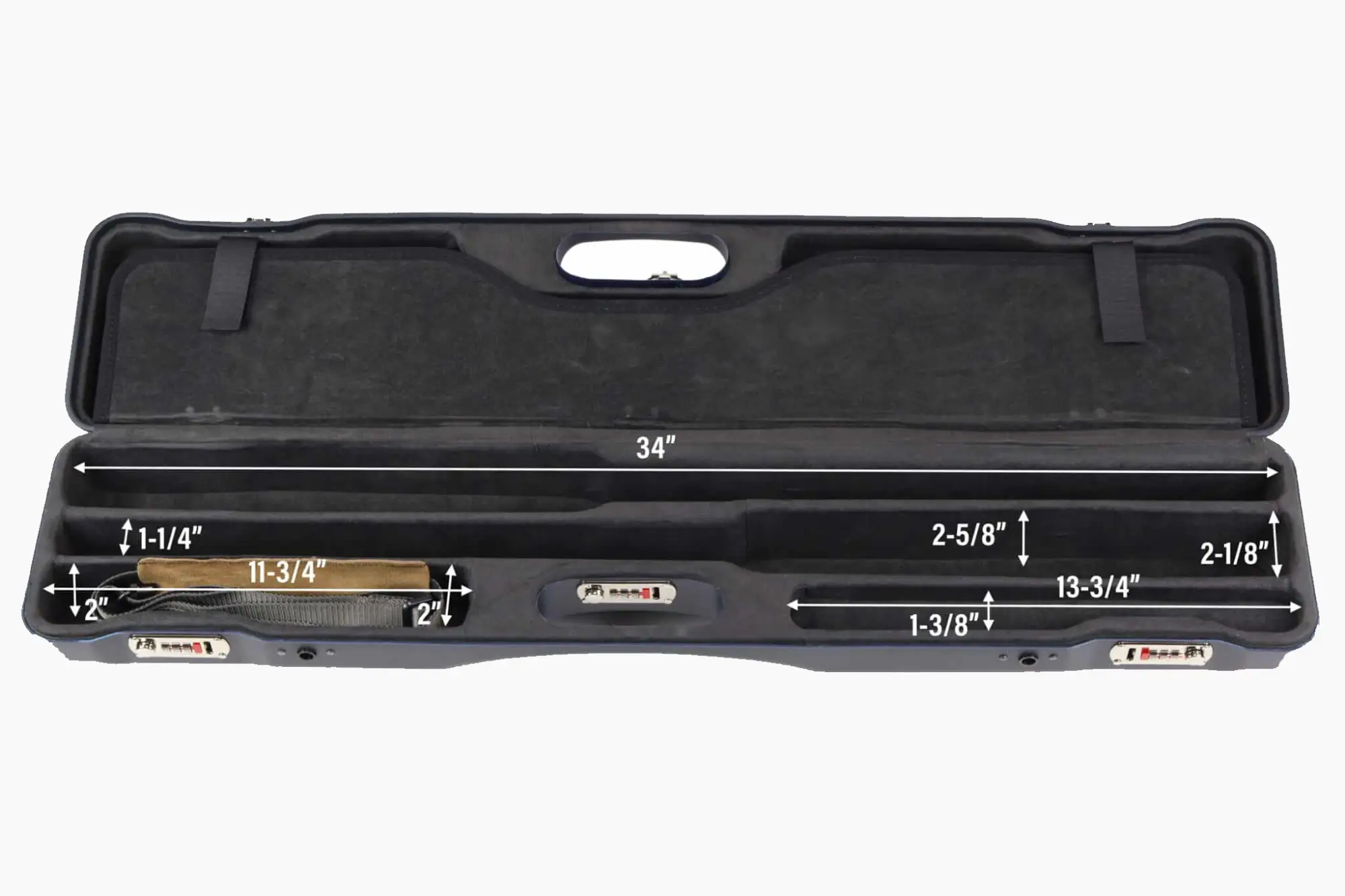 Negrini 16402LR 2C Over Under Shotgun Hard Case