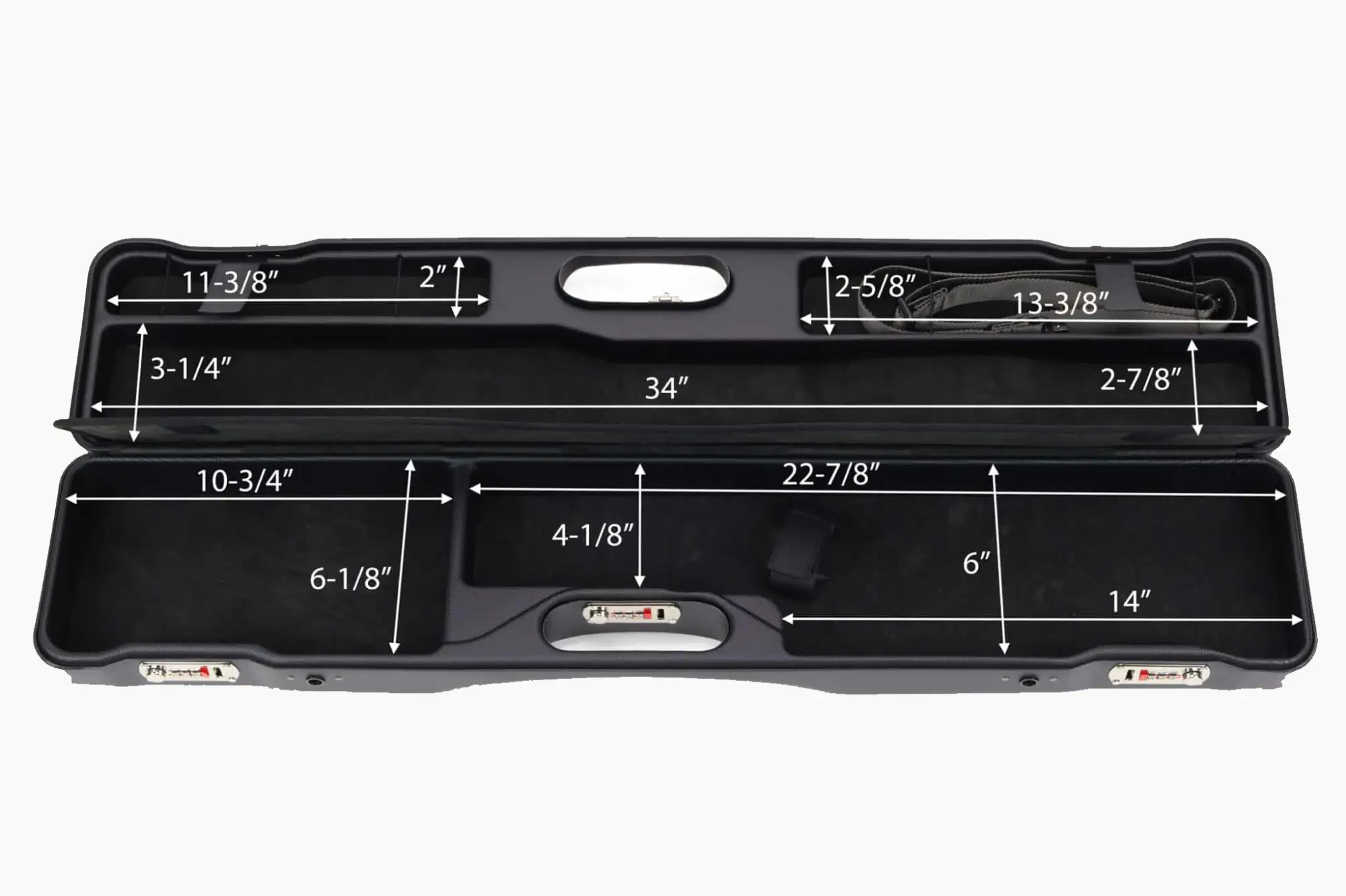 Negrini 16407PPL Over Under Shotgun Hard Case