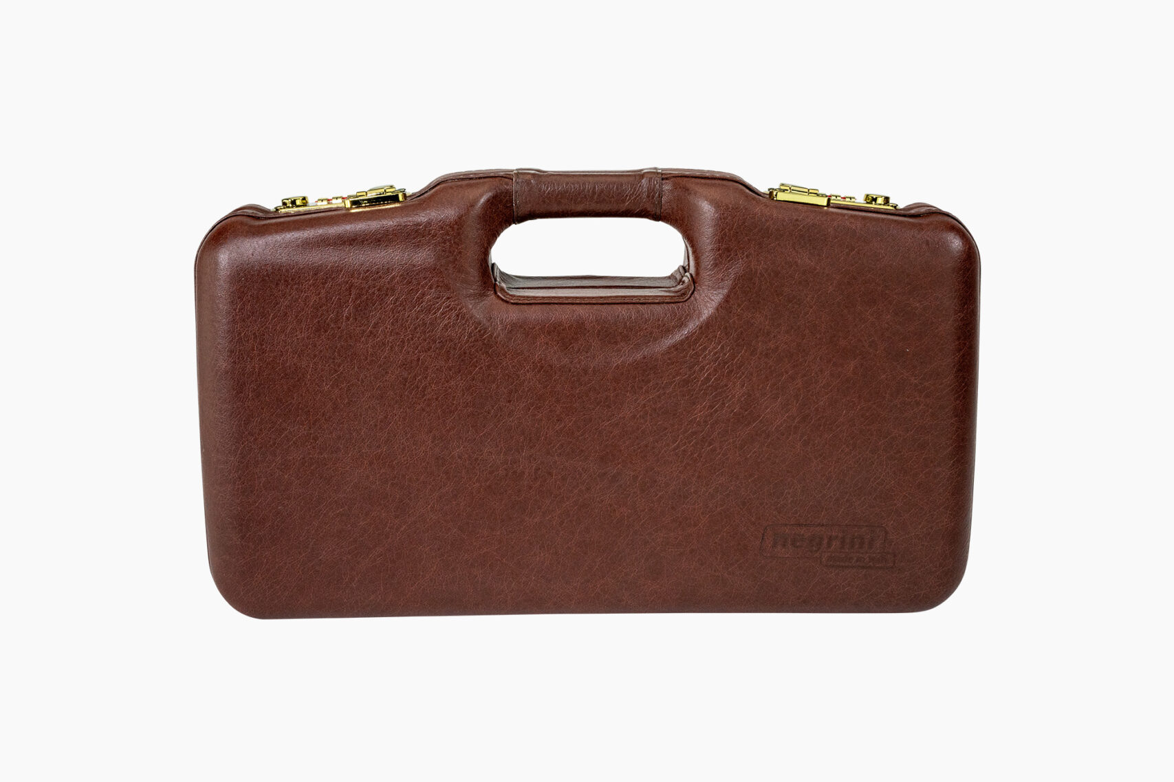 2018SPL/4836: Handgun Hard Case with Luxury Italian Leather for 1 Handgun + 2 Mags + Accessories