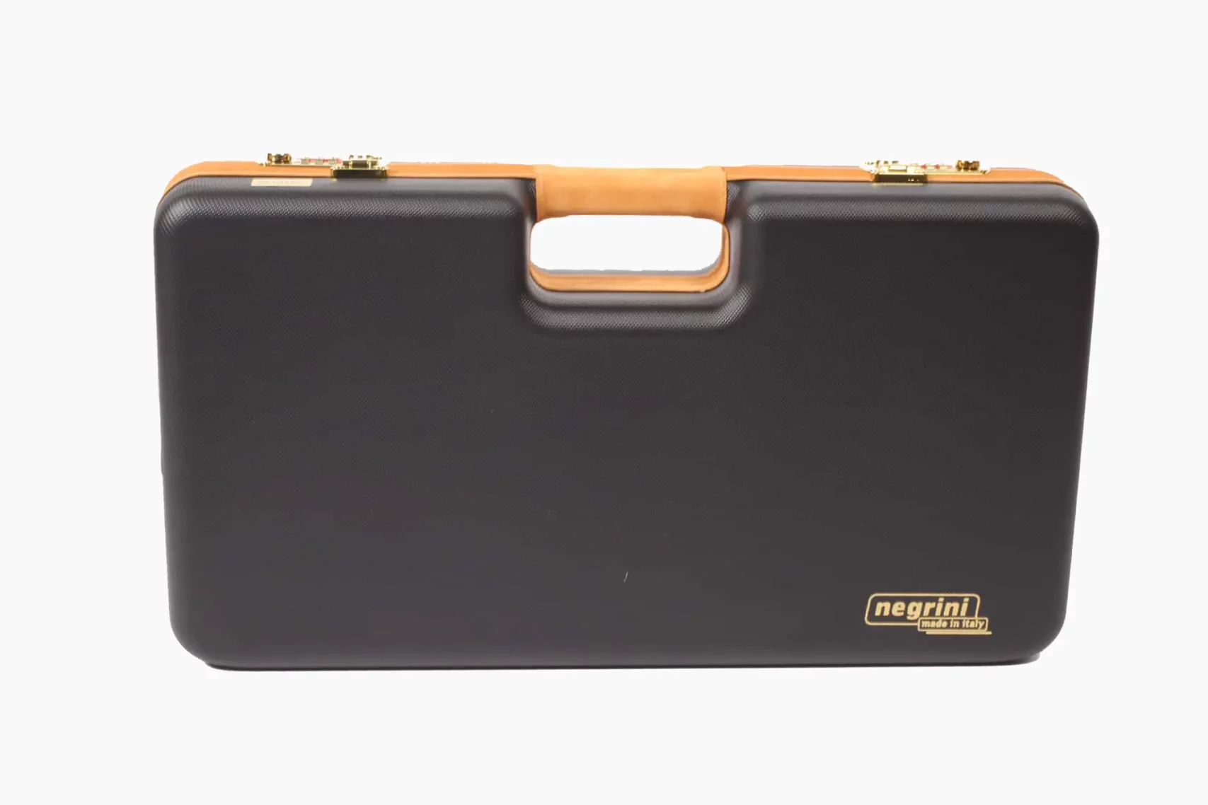 2027LX-TAC/4843: Handgun Hard Case with Deluxe Leather Trim for 2 Handguns