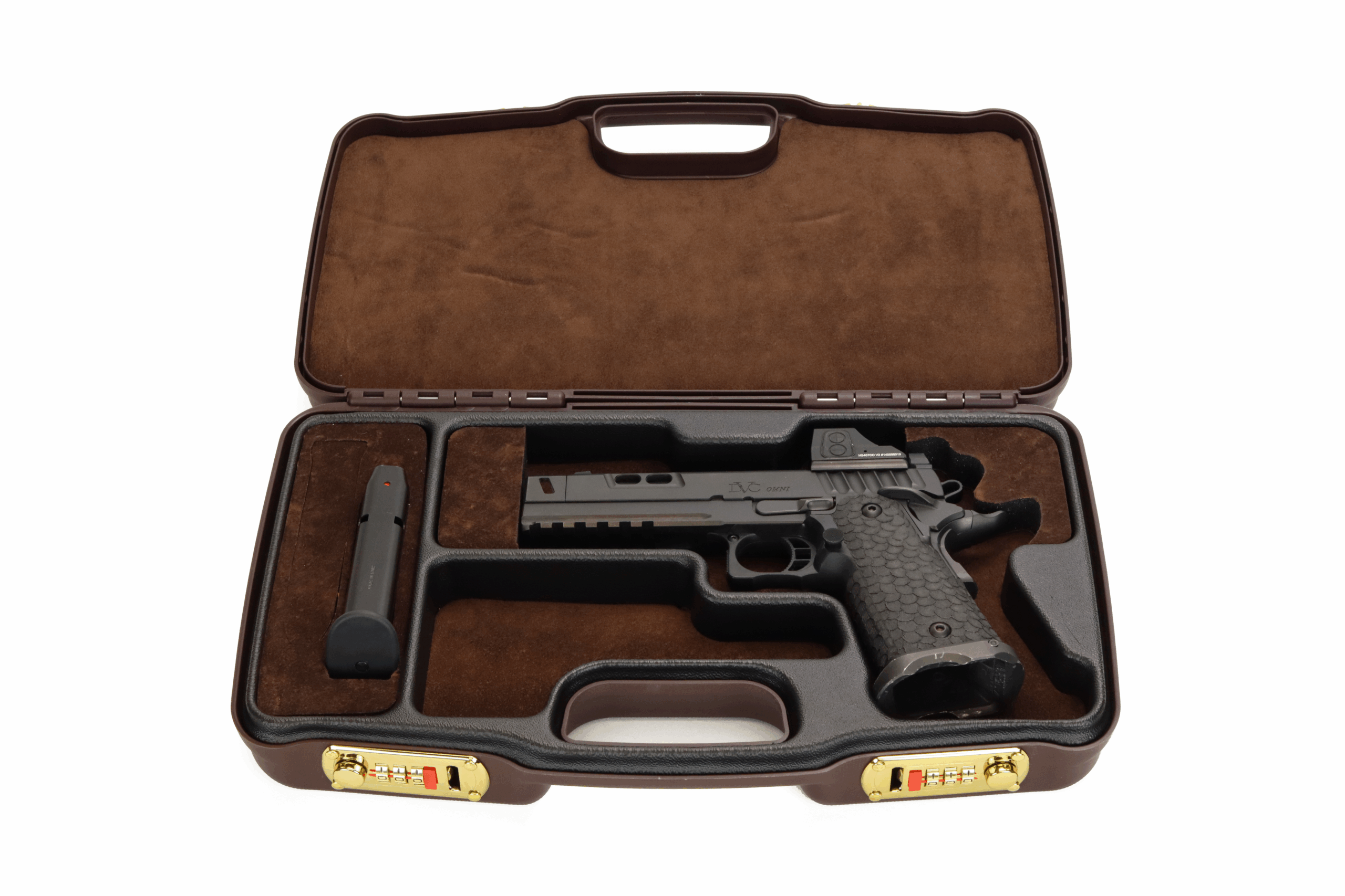 Negrini 2039iR Brown Pistol Hard Case