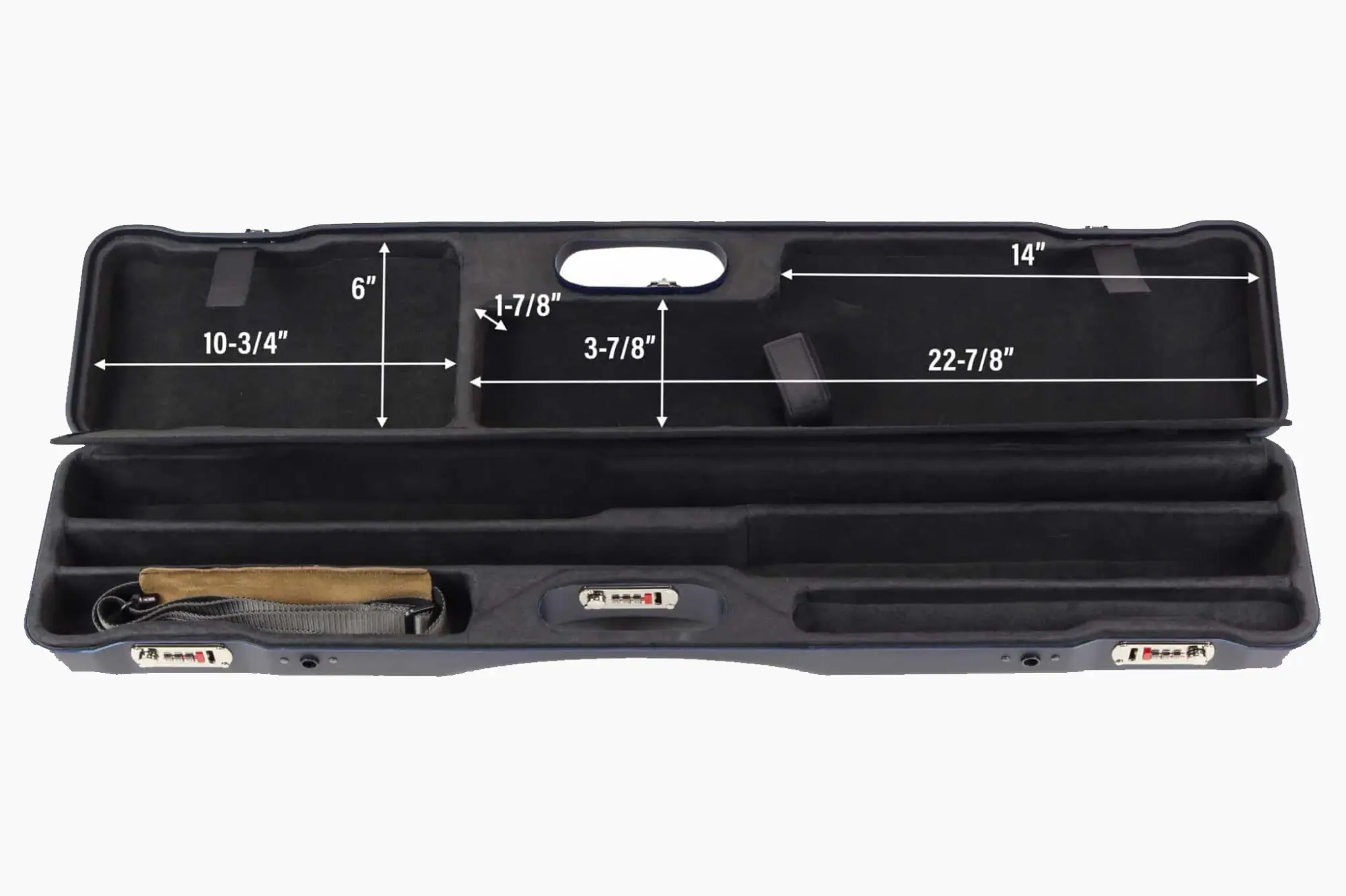 Negrini 16402LR 2C Over Under Shotgun Hard Case