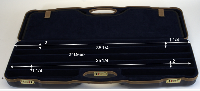 1671BLX/5679 Negrini OU Deluxe Two Gun/Four-Barrel Case Takedown